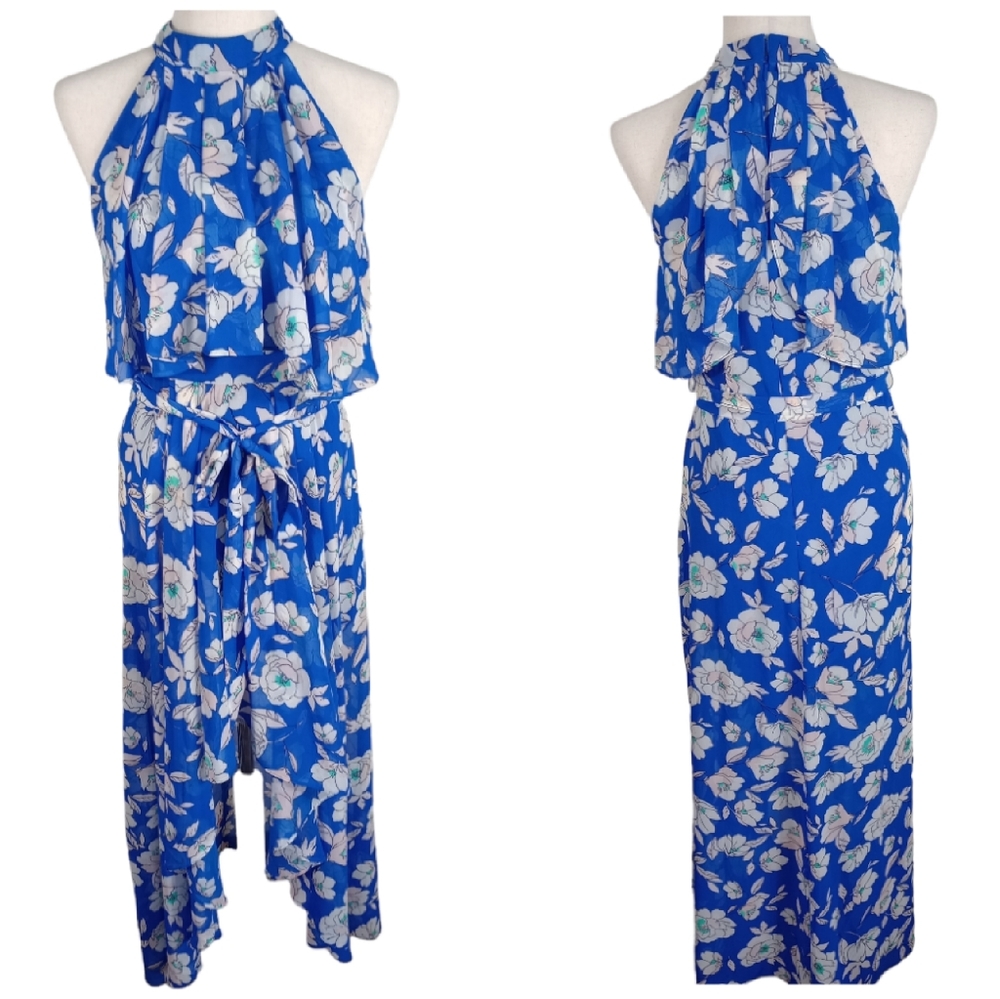 INC International Concepts Blue Floral Maxi Dress